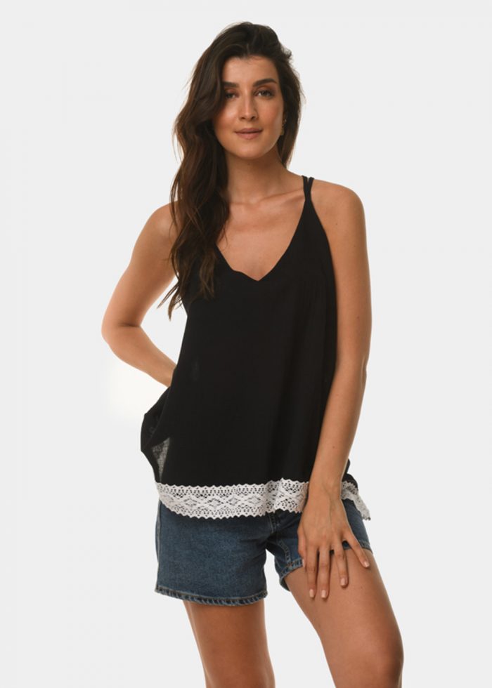 Black laced top - Image 2