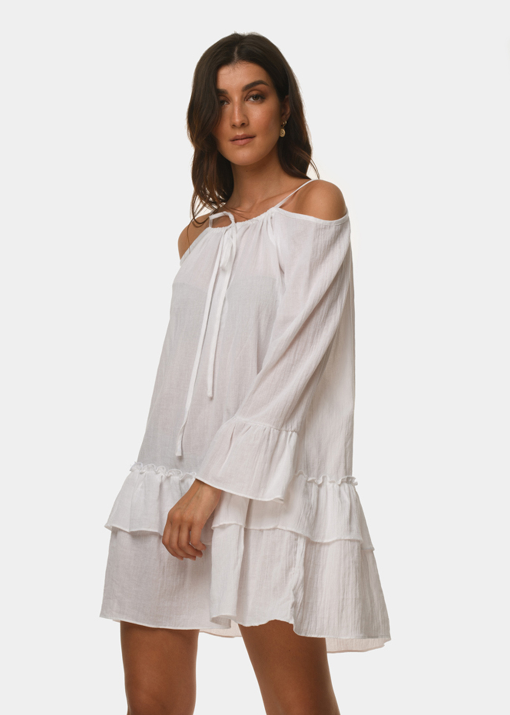 White open shoulder dress White open shoulder dress - Image 1