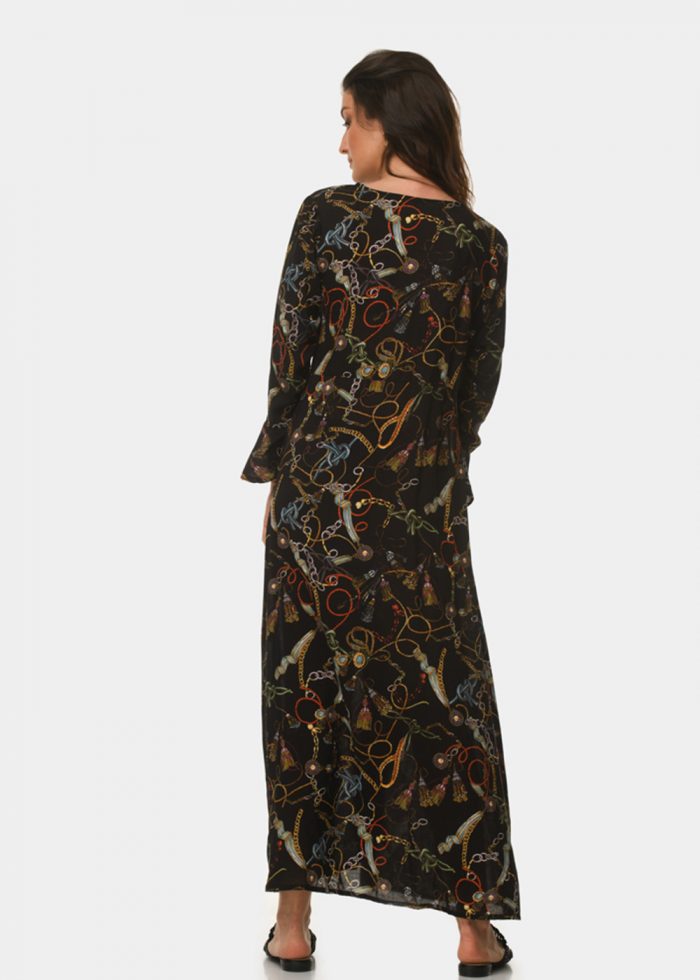 Black pattern caftan - Image 3