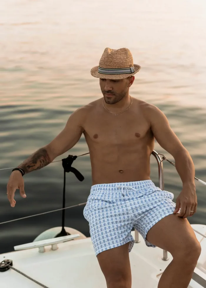 Brown Braided Fedora Hat - Image 2