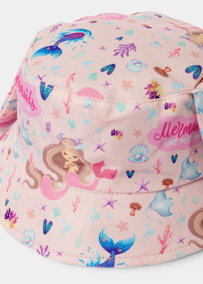 Kids Bucket Hat w/ Mermaids Pattern & Wiggly Ears - Image 2