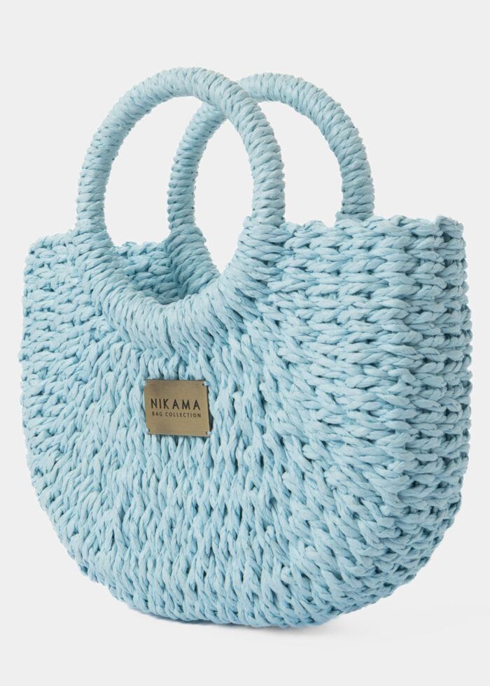 Light Blue Mini Knitted Bag - Image 2