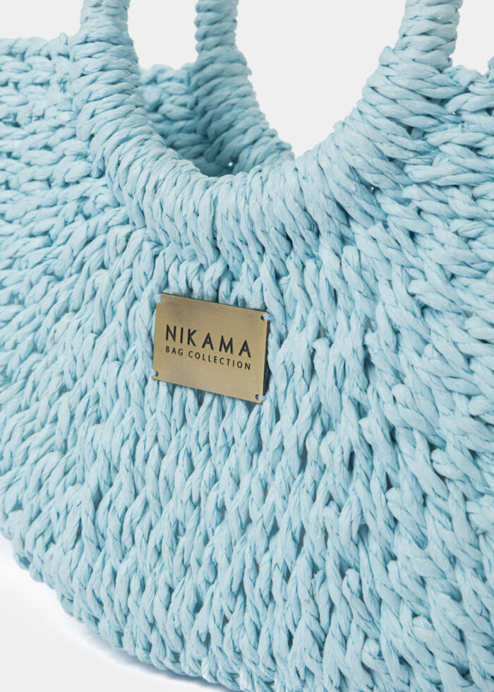 Light Blue Mini Knitted Bag - Image 3
