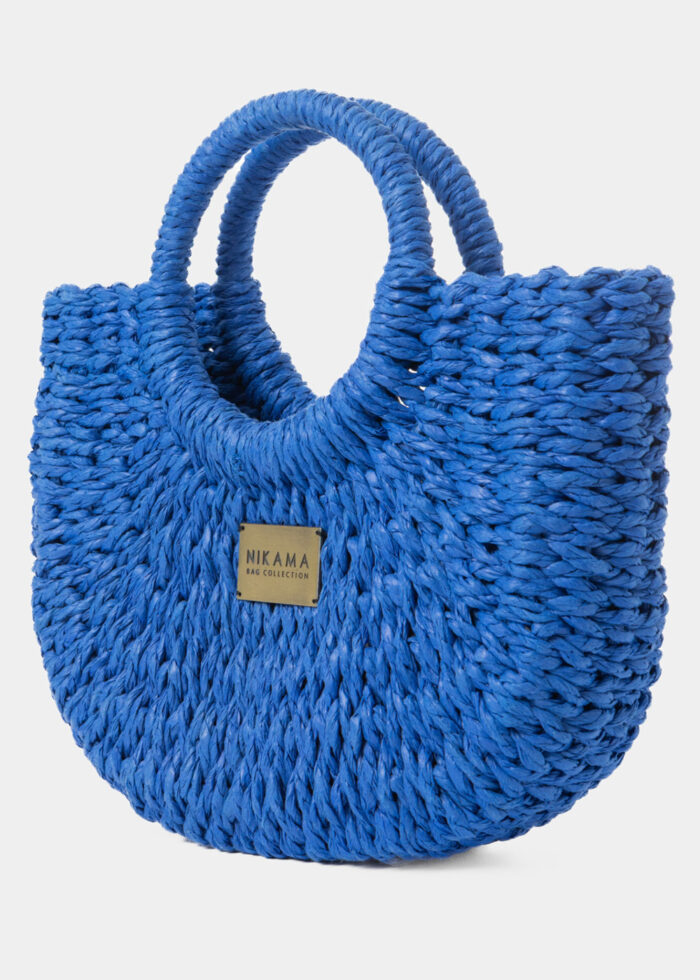 Royal Blue Mini Knitted Bag - Image 2