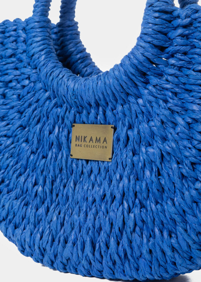 Royal Blue Mini Knitted Bag - Image 3