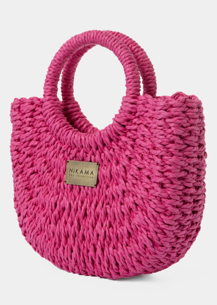 Fuchsia Mini Knitted Bag - Image 2