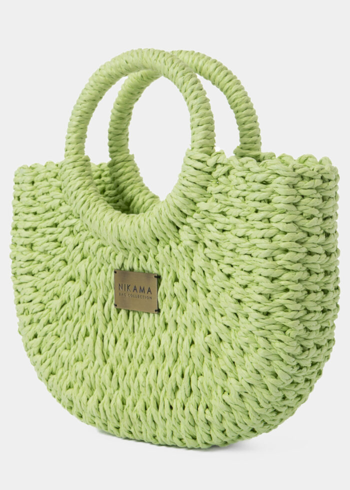 Lime Mini Knitted Bag - Image 2