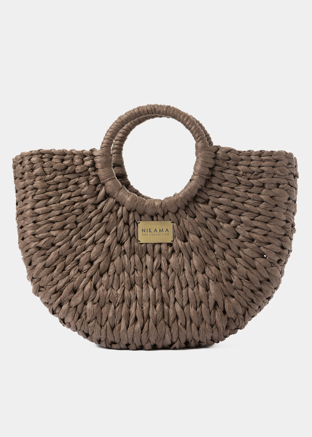 G28A6162 copy Dark Chocolate Midi Knitted Bag - Image 1