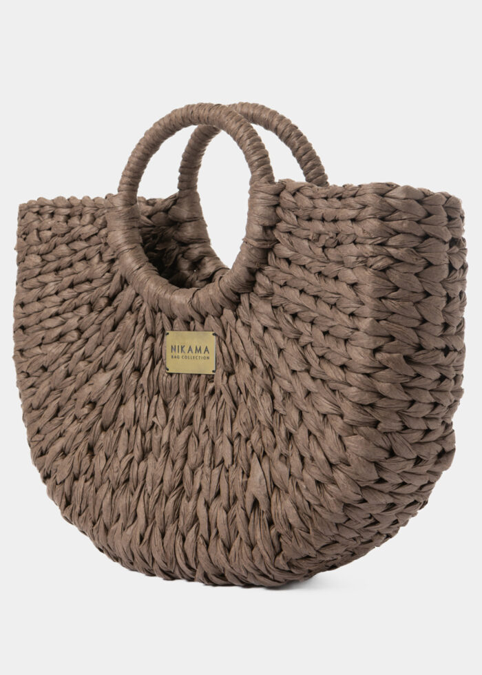 Dark Chocolate Midi Knitted Bag - Image 2