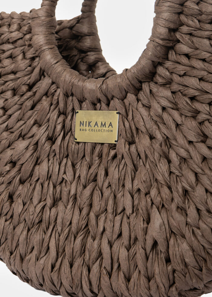 Dark Chocolate Midi Knitted Bag - Image 3