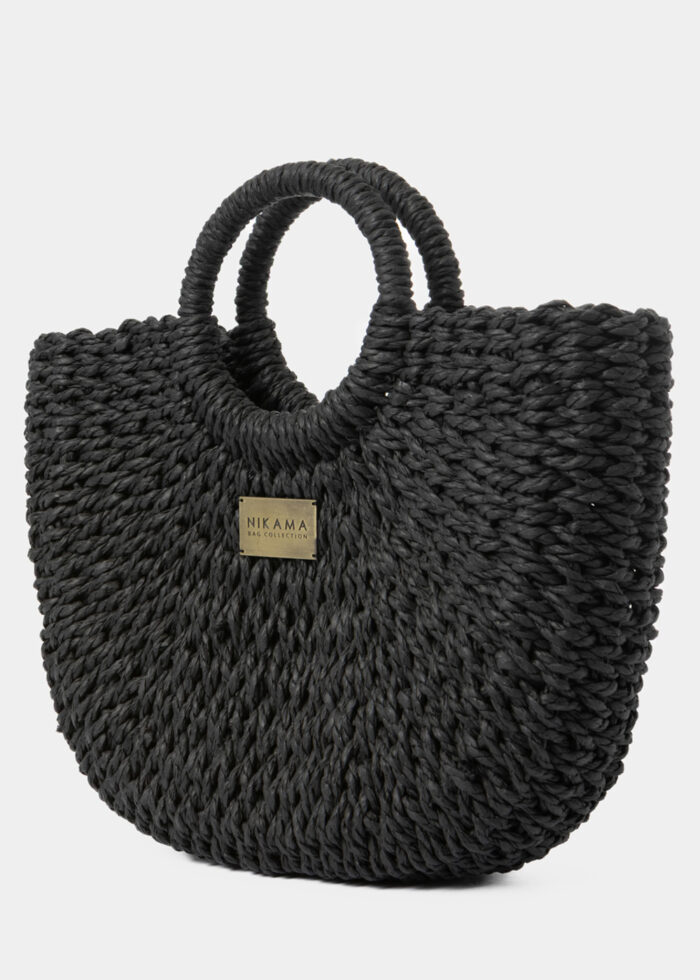 Black Midi Knitted Bag - Image 2
