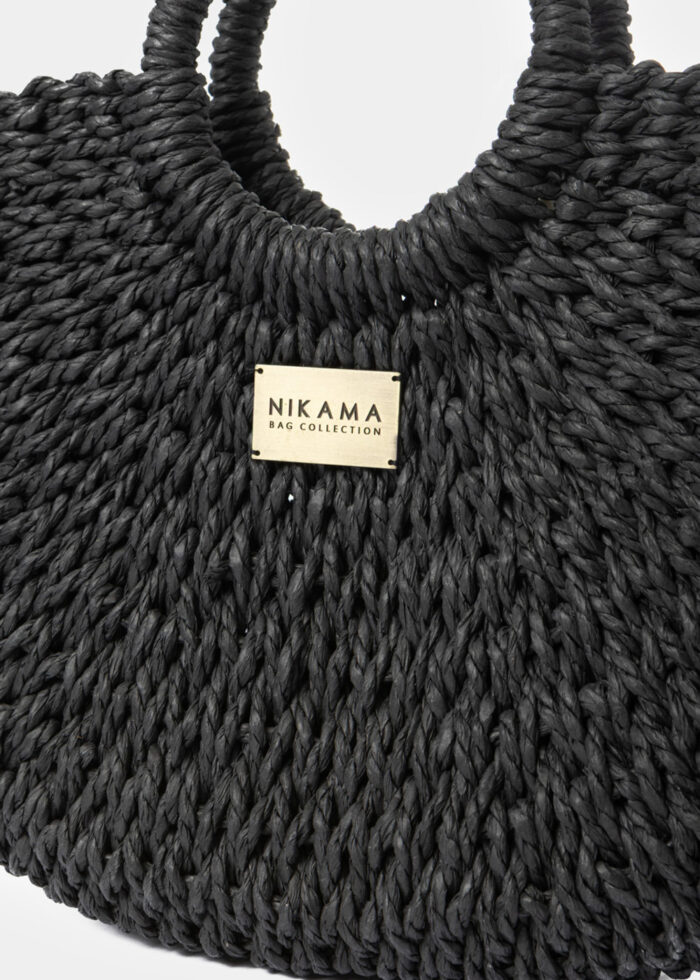 Black Midi Knitted Bag - Image 3