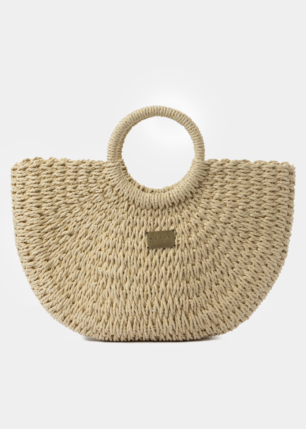 G28A6194 copy Beige Knitted Bag - Image 1