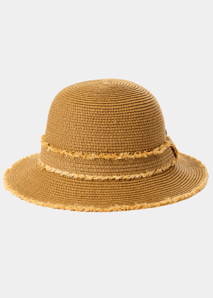 Brown Mini Hat w/ Fringe Detail - Image 3