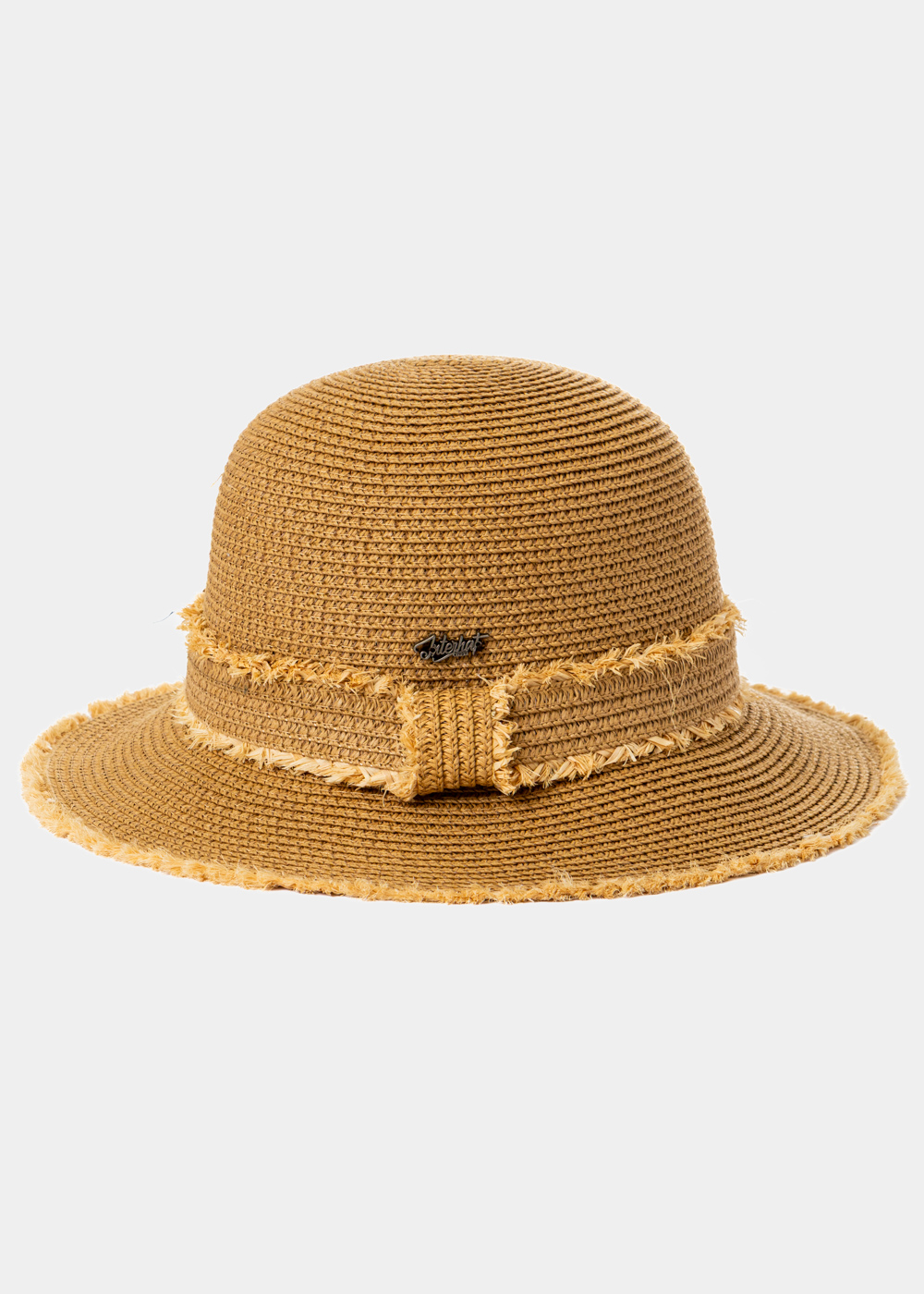 G28A6461 copy Brown Mini Hat w/ Fringe Detail - Image 1