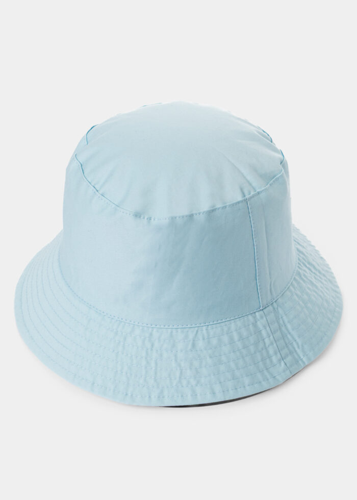 Double-Faced Bucket Hat Blue Flowers & Light Blue - Image 2