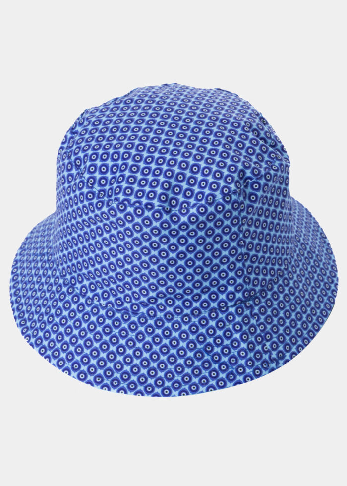 Double-Faced Bucket Hat Evil Eyes & Light Blue - Image 3