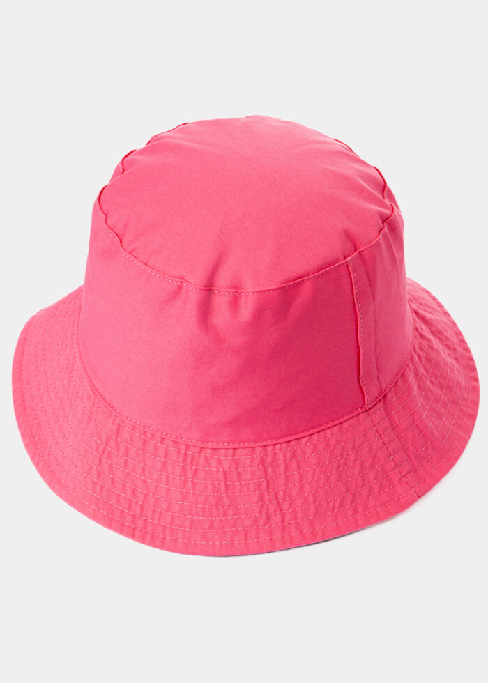 Double-Faced Bucket Hat Fuchsia Flowers & Fuchsia - Image 2
