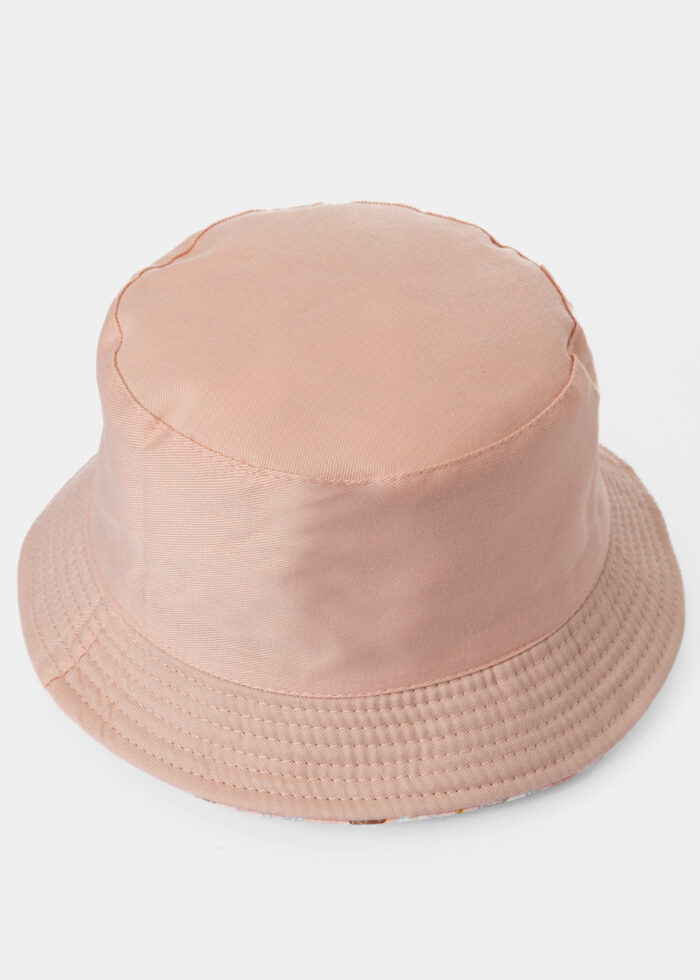 Kids Double-Faced Bucket Hat Unicorn Pattern & Light Pink - Image 2