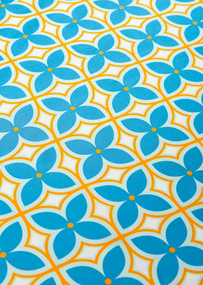 Petrol Flowers Satin Scarf - Image 2