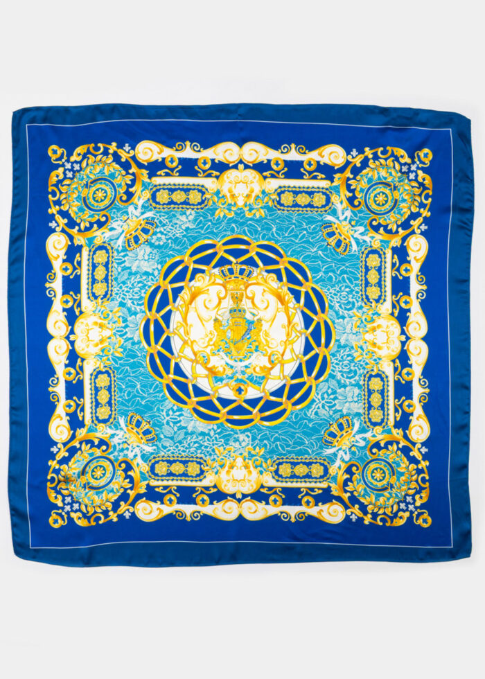 Royal Blue Satin Scarf - Image 3