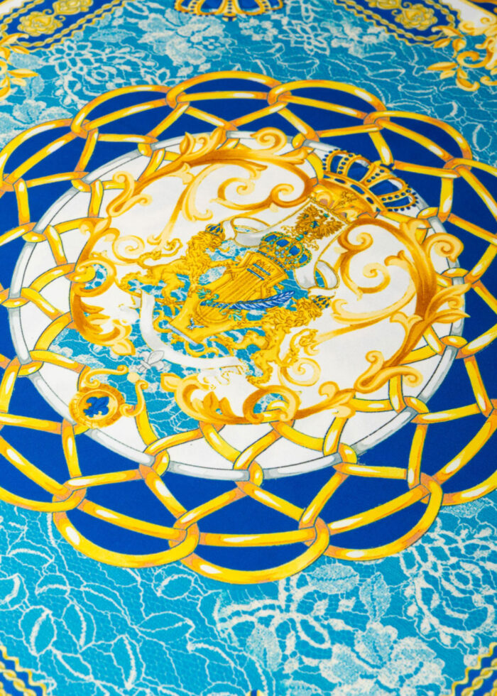 Royal Blue Satin Scarf - Image 2