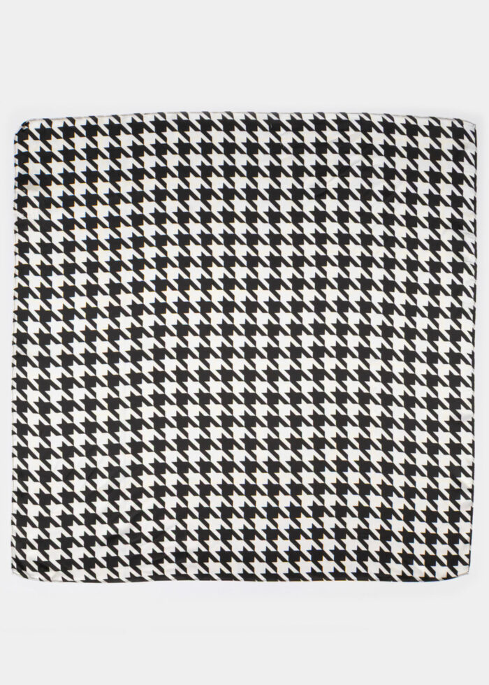 Pied De Poule Satin Scarf - Image 3