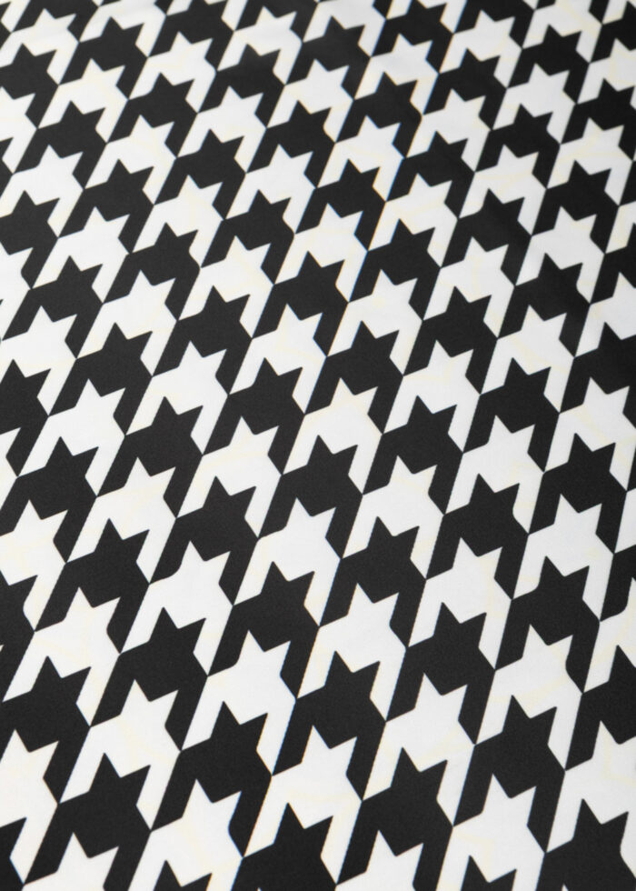 Pied De Poule Satin Scarf - Image 2