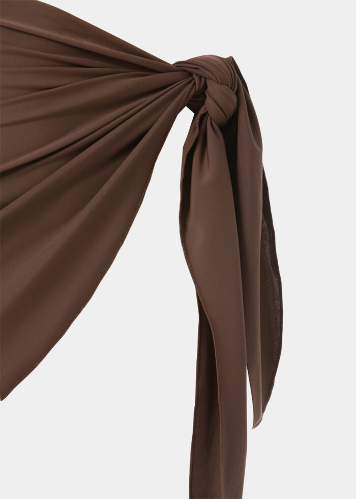 Dark Chocolate Matte Dacron Mini Pareo - Image 2
