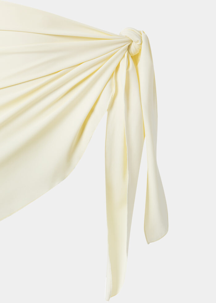 Cream Matte Dacron Mini Pareo - Image 2