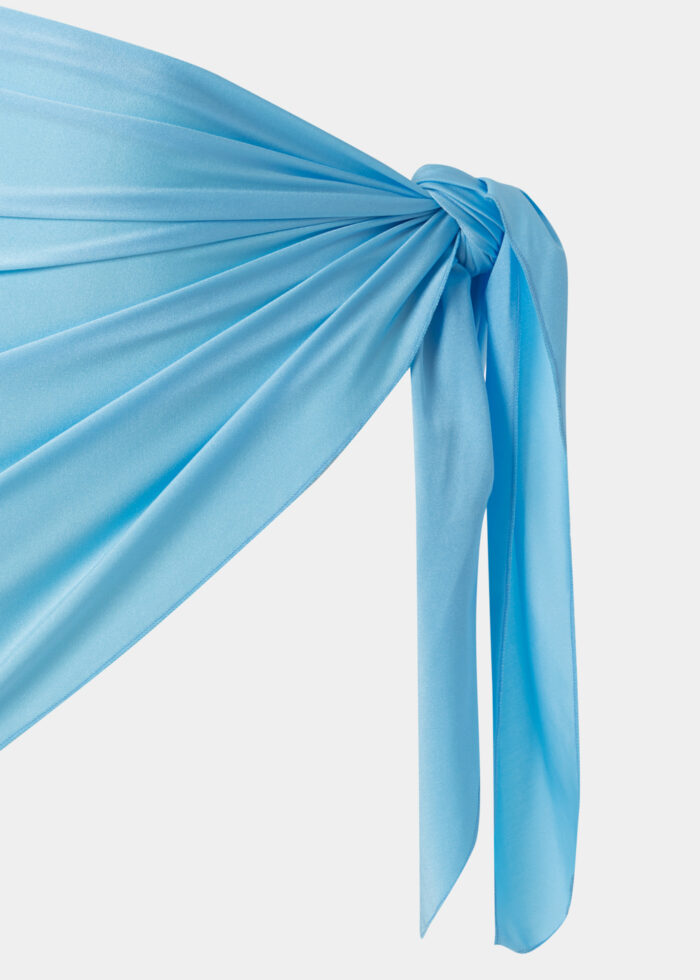 Azure Blue Dacron Mini Pareo - Image 2