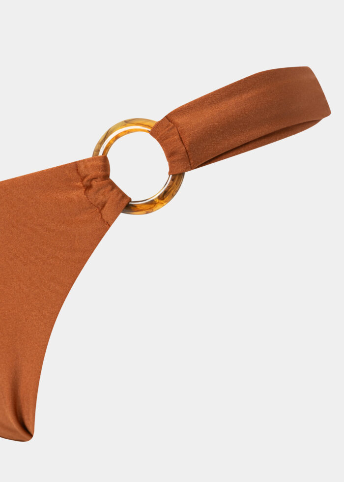 Sardinia Bikini Bottom - Terracotta Dacron - Image 3