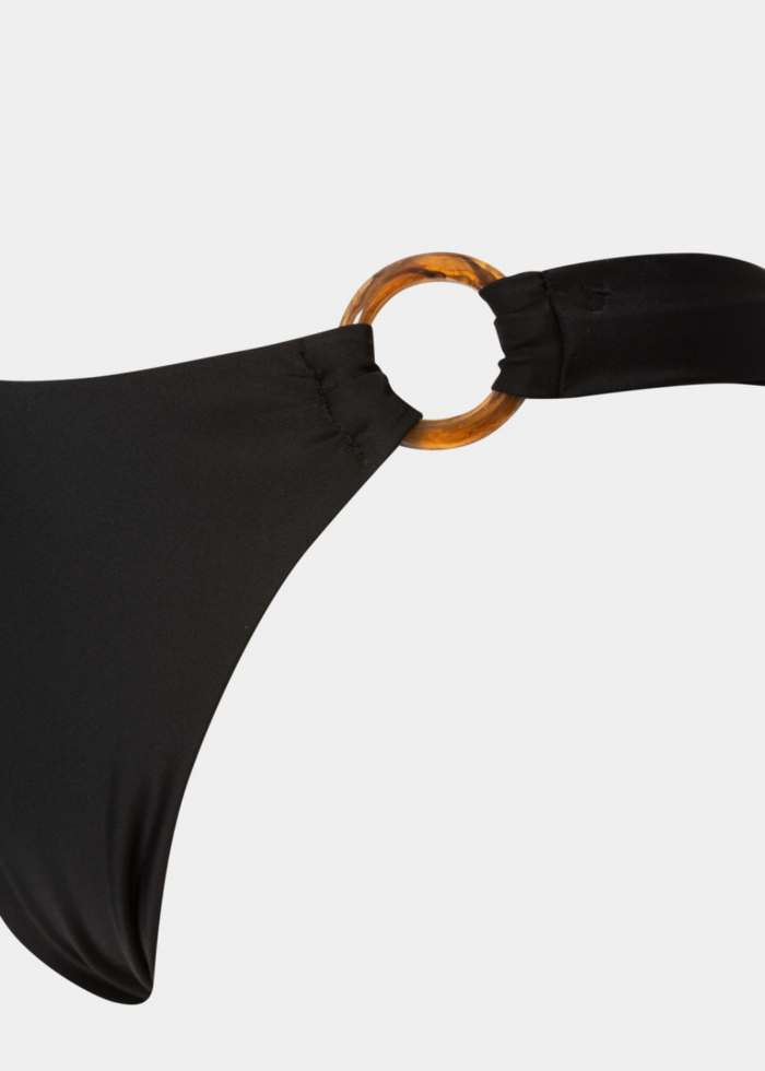 Sardinia Bikini Bottom - Black Dacron - Image 3