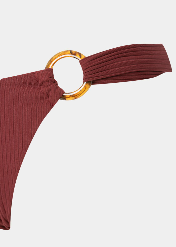 Sardinia Bikini Bottom - Wine Red Rib - Image 3
