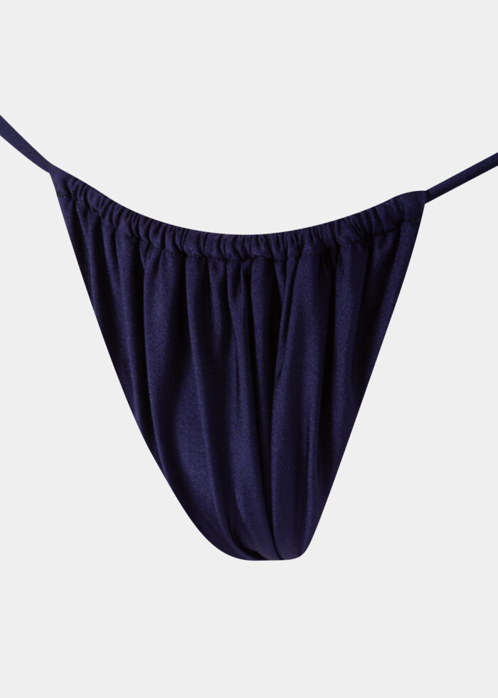 Barbados Bikini Bottom -Navy Blue Dacron - Image 3