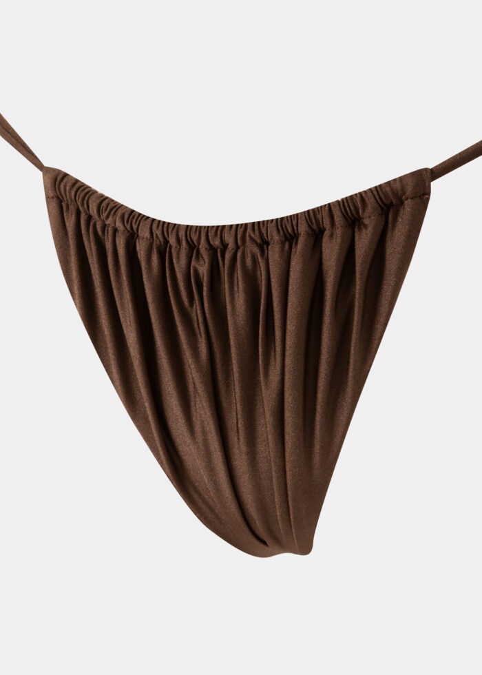 Barbados Bikini Bottom - Dark Chocolate Dacron - Image 3