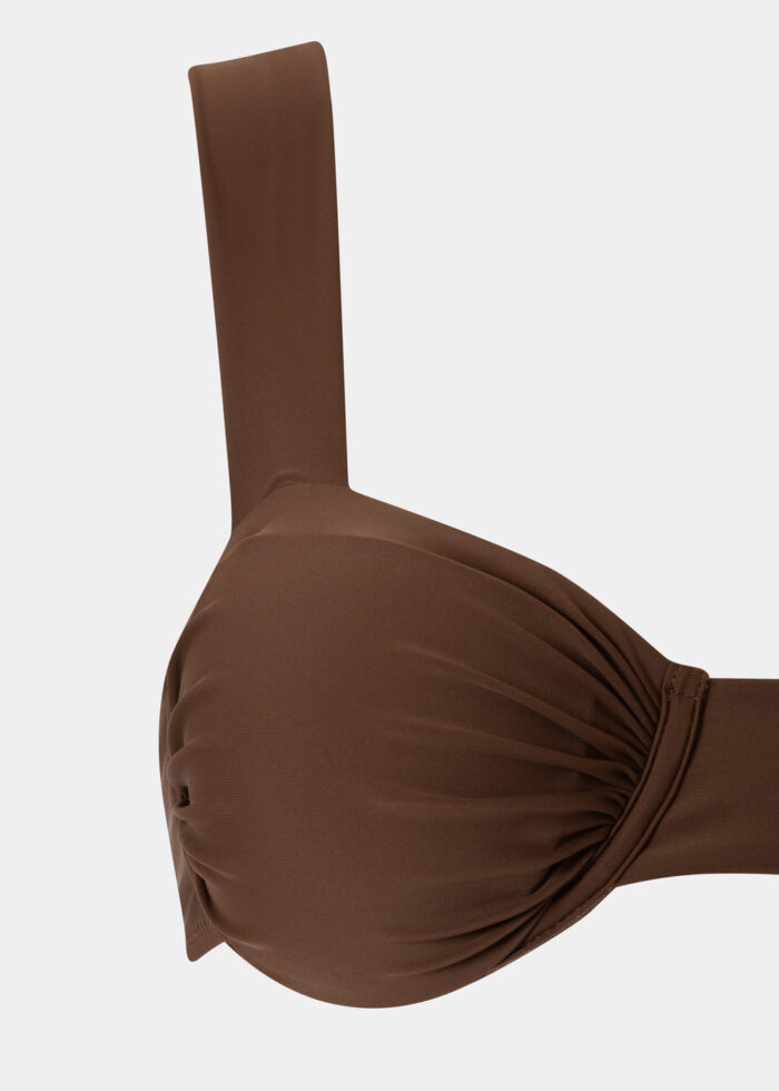 Tulum Bikini Top - Dark Chocolate Dacron - Image 2