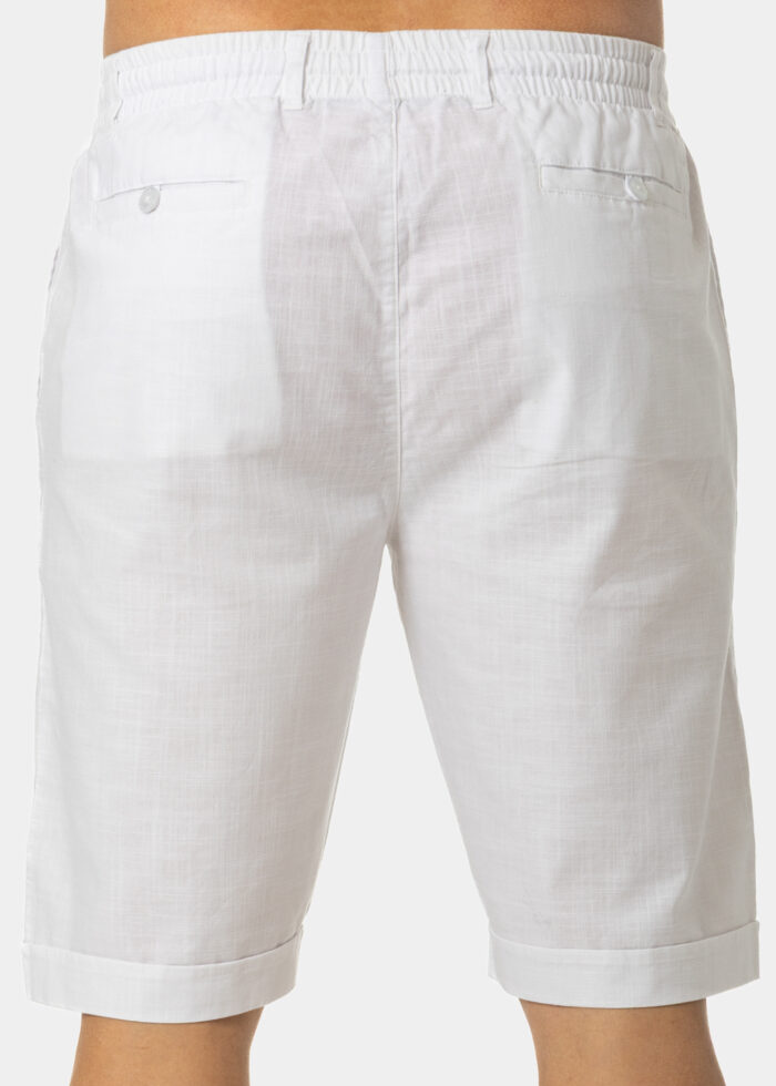 100% Cotton White Classic Shorts - Image 2