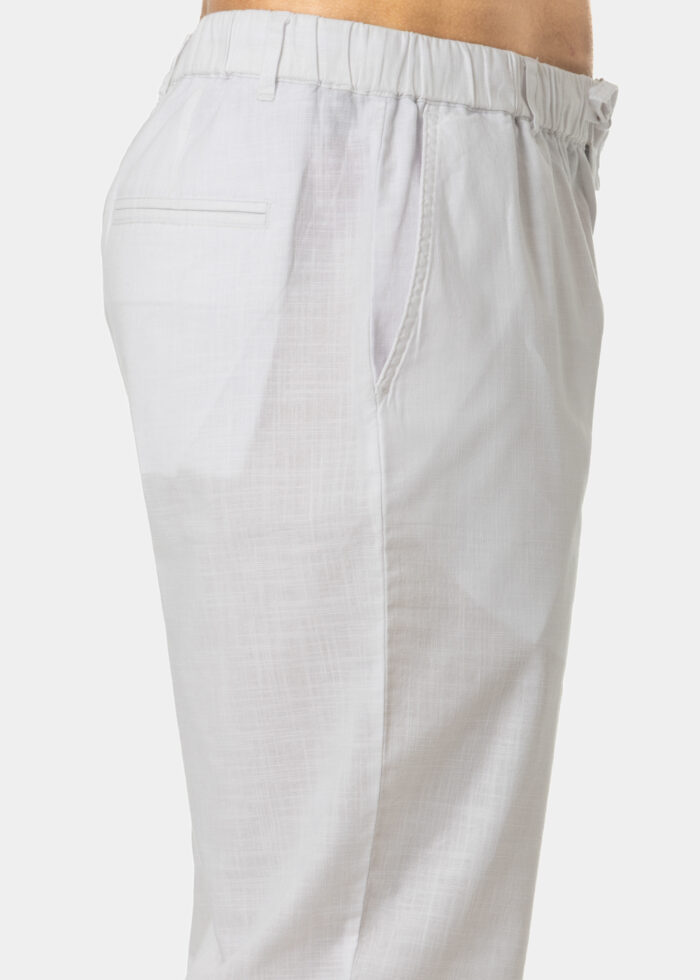 100% Cotton White Long Pants - Image 3