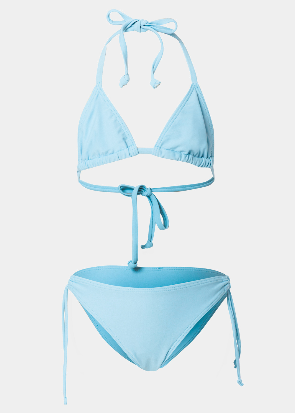 G28A7527 copy Girls Classic Bikini Swimwear - Light Blue - Image 1