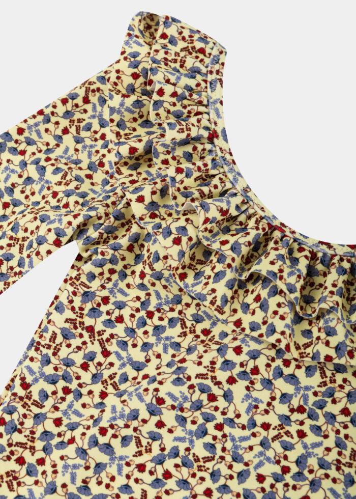 Girls One-Piece Swimsuit w/ Flowers Print - Image 2