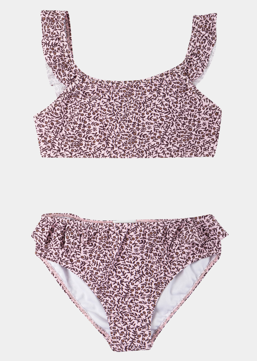 G28A7556 copy Girls Bikini Swimwear w/ Ruffles - Floral - Image 1