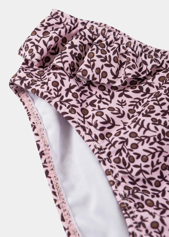 Girls Bikini Swimwear w/ Ruffles - Floral - Image 2
