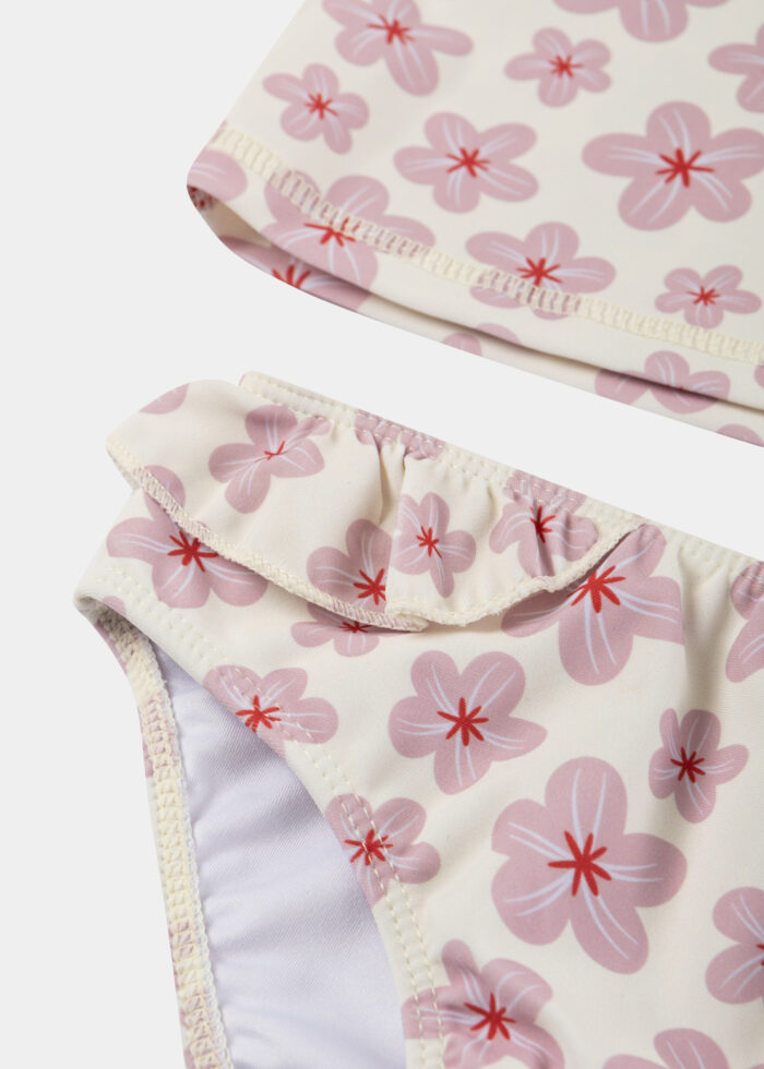 Girls Swimsuit Blouse & Slip w/ Flower Print - Image 2