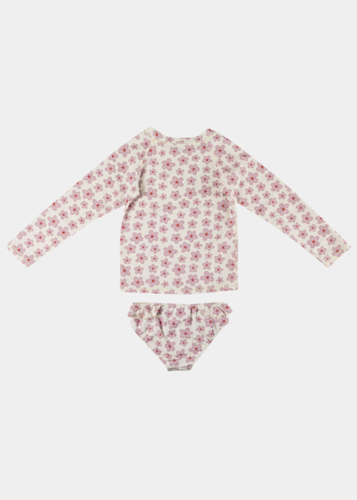 Girls Swimsuit Blouse & Slip w/ Flower Print - Image 3