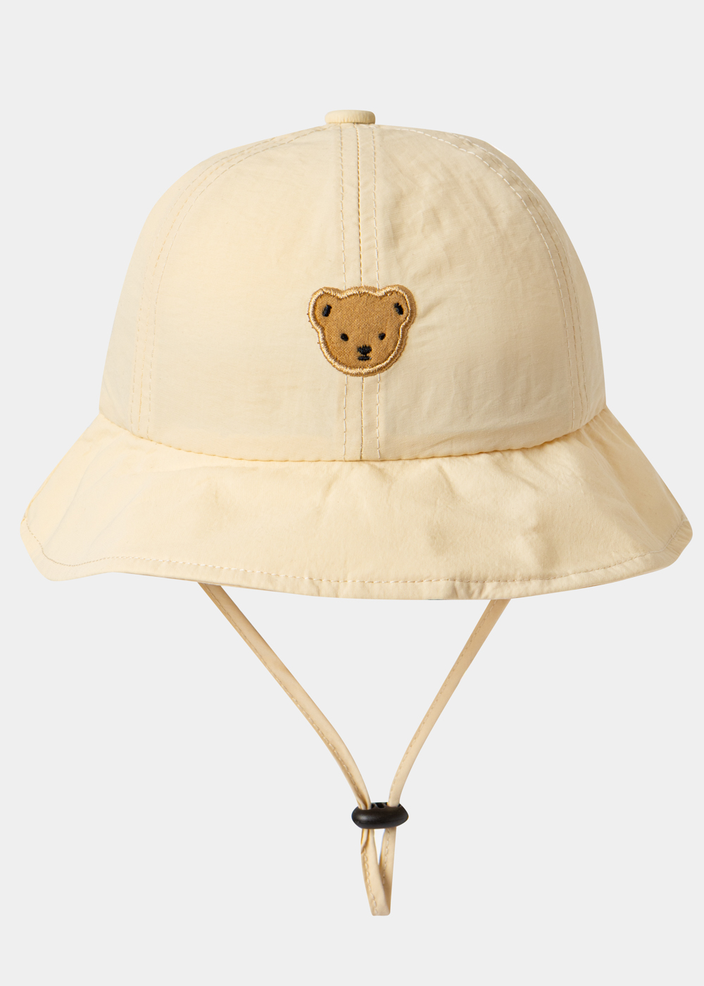 G28A7602 copy Beige Kids Bucket Hat w/ Teddy Bear - Image 1