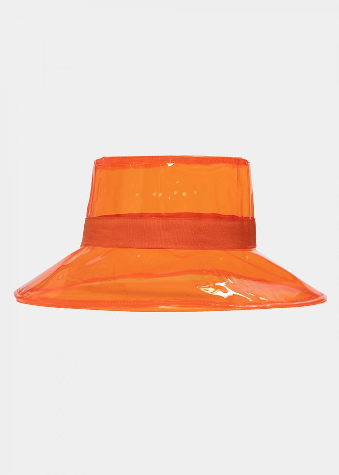 Orange vinyl hat - Image 2