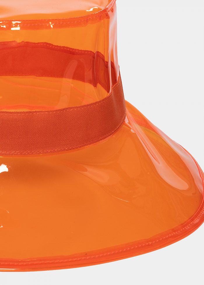 Orange vinyl hat - Image 3