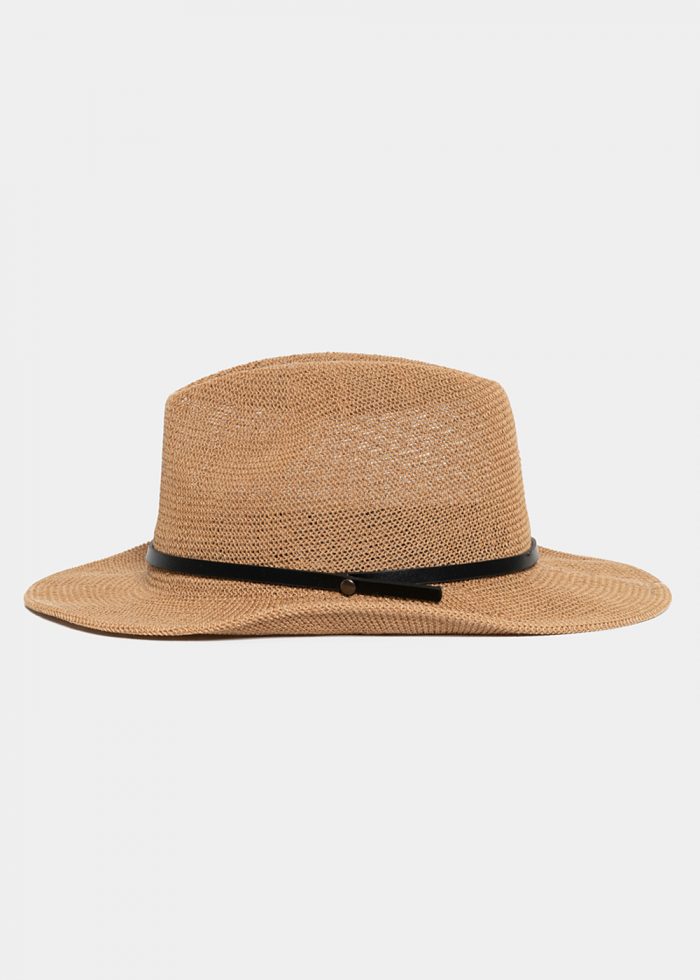Beige Straw Panama with Black Belt - Image 2