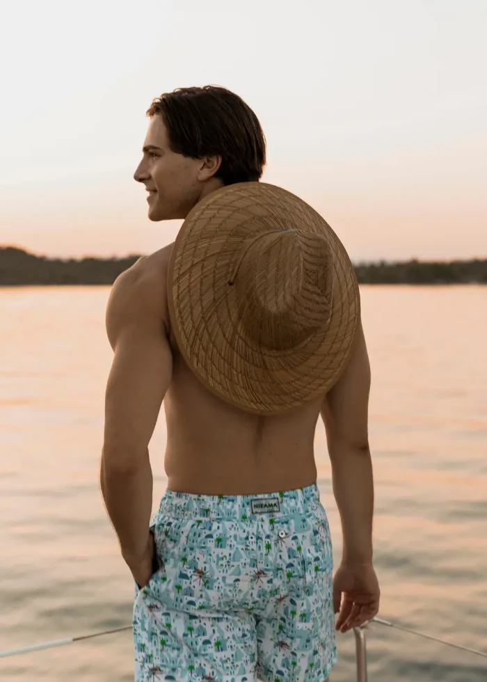 Surf Style Sun Hat w/ Neck Tie - Image 2